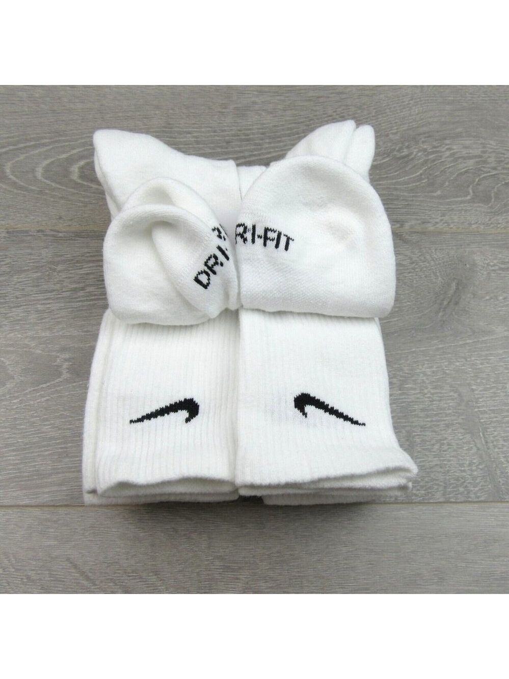 Nike Everyday Plus Cushion Crew Socks White 6 Pack Men's Sz 8-12 NEW - Picture 5 of 9